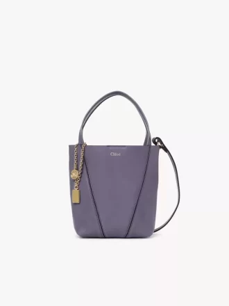 Kleine Chloé Spin Tote Bag aus genarbtem Leder