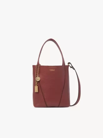 Kleine Chloé Spin Tote Bag aus genarbtem Leder