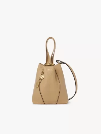 Kleine Chloé Spin Tote Bag aus genarbtem Leder