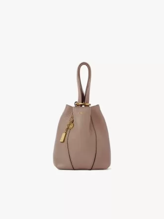 Kleine Chloé Spin Tote Bag aus genarbtem Leder