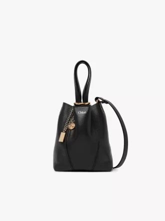 Kleine Chloé Spin Tote Bag aus genarbtem Leder
