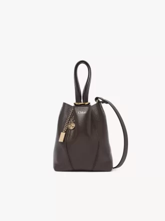Kleine Chloé Spin Tote Bag aus genarbtem Leder
