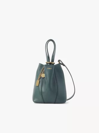 Kleine Chloé Spin Tote Bag aus genarbtem Leder