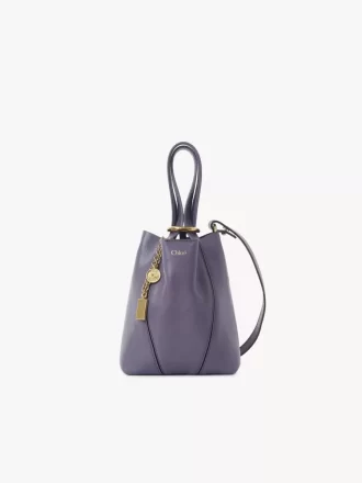 Kleine Chloé Spin Tote Bag aus genarbtem Leder