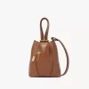 Kleine Chloé Spin Tote Bag aus genarbtem Leder