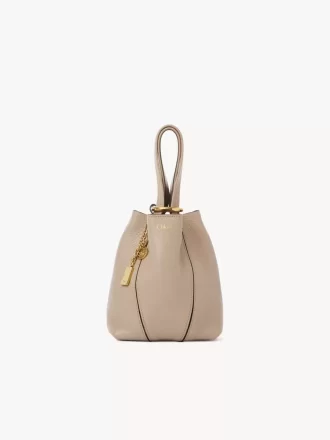 Kleine Chloé Spin Tote Bag aus genarbtem Leder