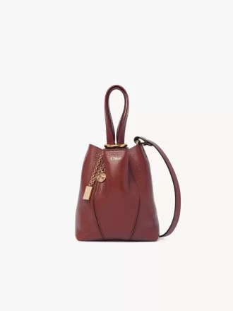 Kleine Chloé Spin Tote Bag aus genarbtem Leder