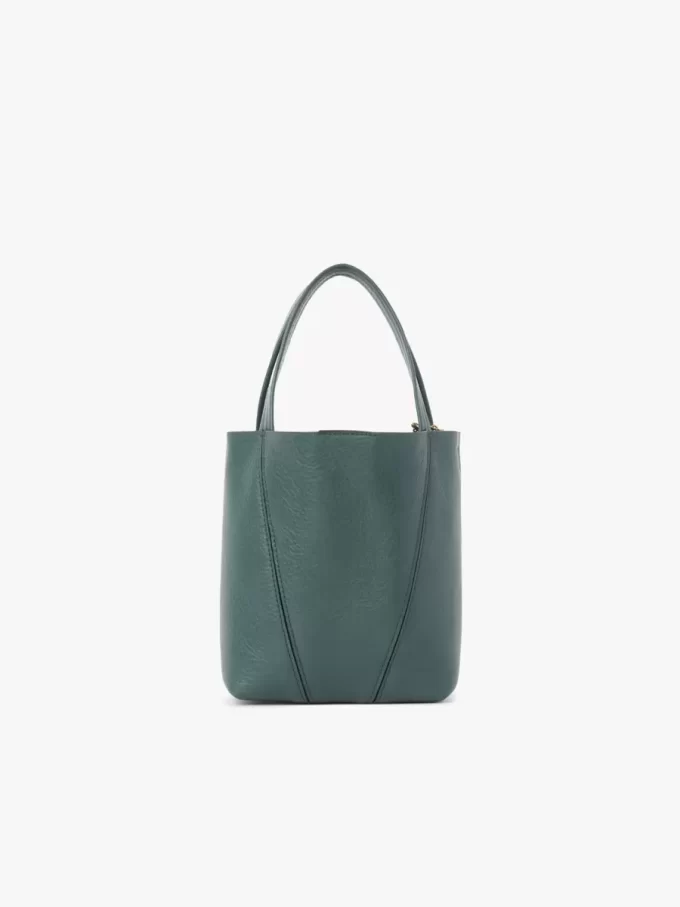 Kleine Chloé Spin Tote Bag aus genarbtem Leder