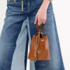 Kleine Chloé Spin Tote Bag aus genarbtem Leder