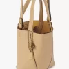 Kleine Chloé Spin Tote Bag aus genarbtem Leder Kleine Chloé Spin Tote Bag aus genarbtem Leder