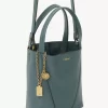 Kleine Chloé Spin Tote Bag aus genarbtem Leder