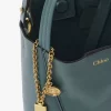 Kleine Chloé Spin Tote Bag aus genarbtem Leder