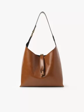Kleine Hobo-Tasche Marcie aus glänzendem Leder