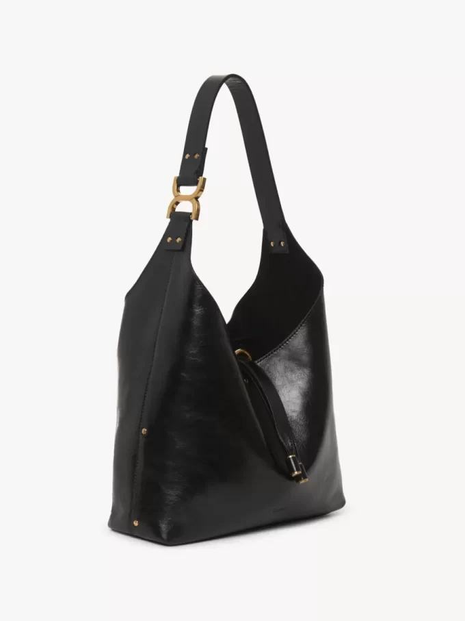 Kleine Hobo-Tasche Marcie aus glänzendem Leder Kleine Hobo-Tasche Marcie aus glänzendem Leder