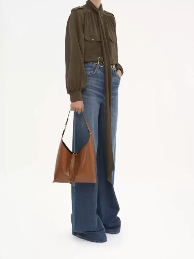 Kleine Hobo-Tasche Marcie aus glänzendem Leder Kleine Hobo-Tasche Marcie aus glänzendem Leder