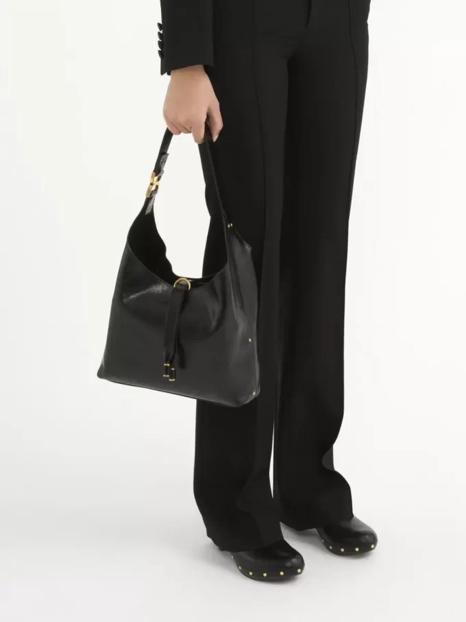 Kleine Hobo-Tasche Marcie aus glänzendem Leder Kleine Hobo-Tasche Marcie aus glänzendem Leder