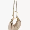Kleine Hobo-Tasche mit Armband aus genarbtem Leder Kleine Hobo-Tasche mit Armband aus genarbtem Leder