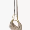 Kleine Hobo-Tasche mit Armband aus genarbtem Leder Kleine Hobo-Tasche mit Armband aus genarbtem Leder