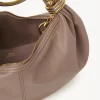 Kleine Hobo-Tasche mit Armband aus genarbtem Leder Kleine Hobo-Tasche mit Armband aus genarbtem Leder