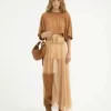 Kleine Hobo-Tasche mit Armband aus genarbtem Leder Kleine Hobo-Tasche mit Armband aus genarbtem Leder