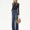 Kleine Hobo-Tasche mit Schlangenarmband aus genarbtem Leder