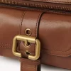 Kleine Kameratasche aus glänzendem Leder