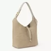 Kleine Marcie Hobo-Tasche aus Fasern mit Bast-Effekt