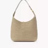 Kleine Marcie Hobo-Tasche aus Fasern mit Bast-Effekt