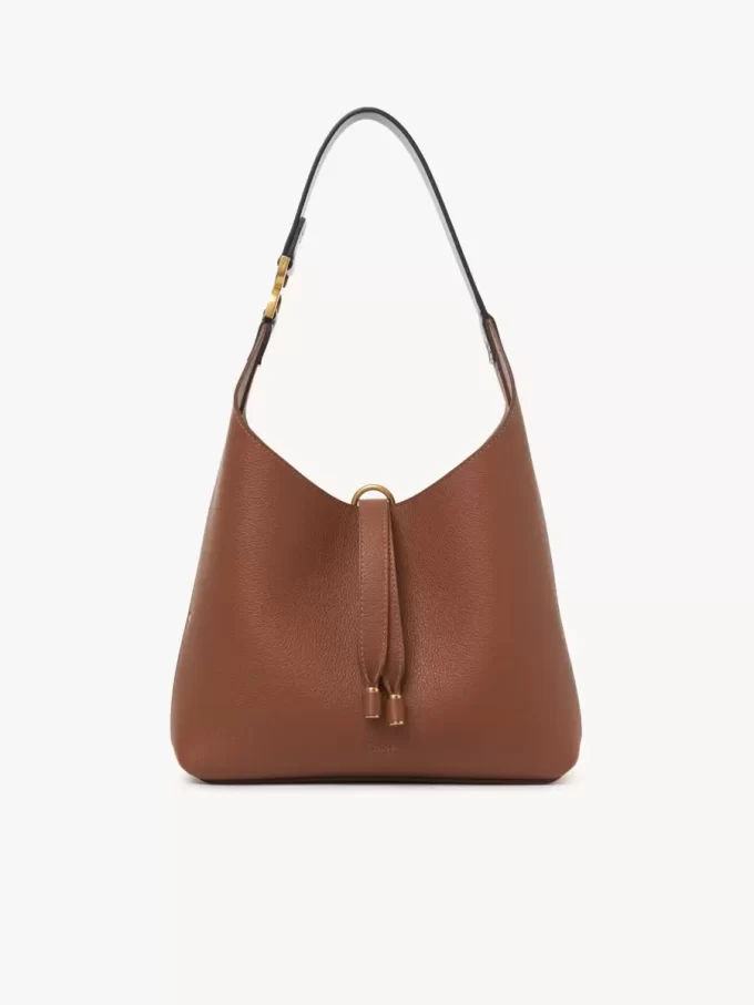 Kleine Marcie Hobo-Tasche aus genarbtem Leder