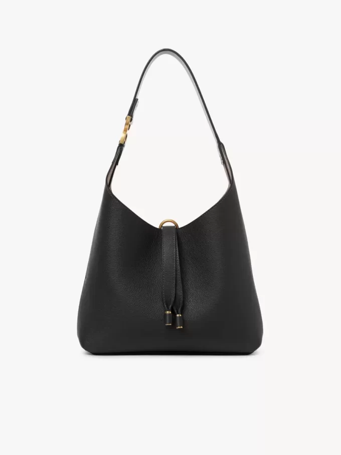 Kleine Marcie Hobo-Tasche aus genarbtem Leder