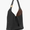 Kleine Marcie Hobo-Tasche aus genarbtem Leder