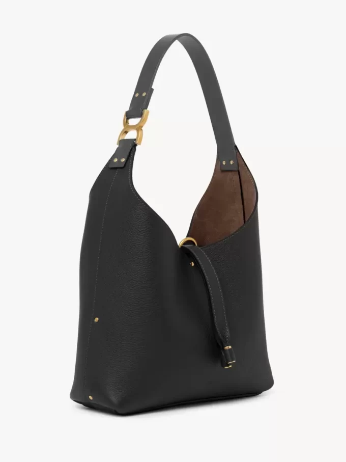 Kleine Marcie Hobo-Tasche aus genarbtem Leder