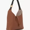 Kleine Marcie Hobo-Tasche aus genarbtem Leder