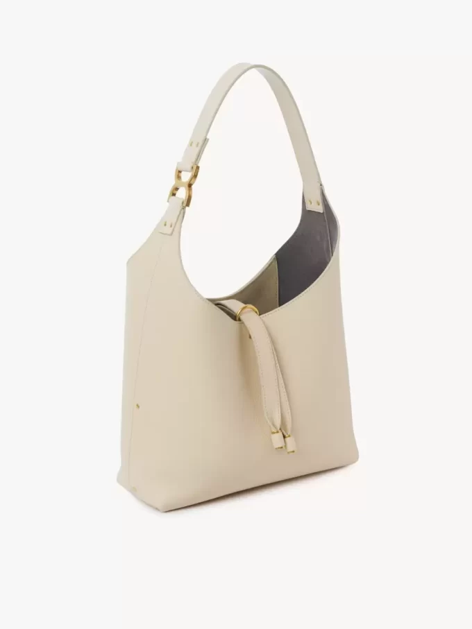 Kleine Marcie Hobo-Tasche aus genarbtem Leder