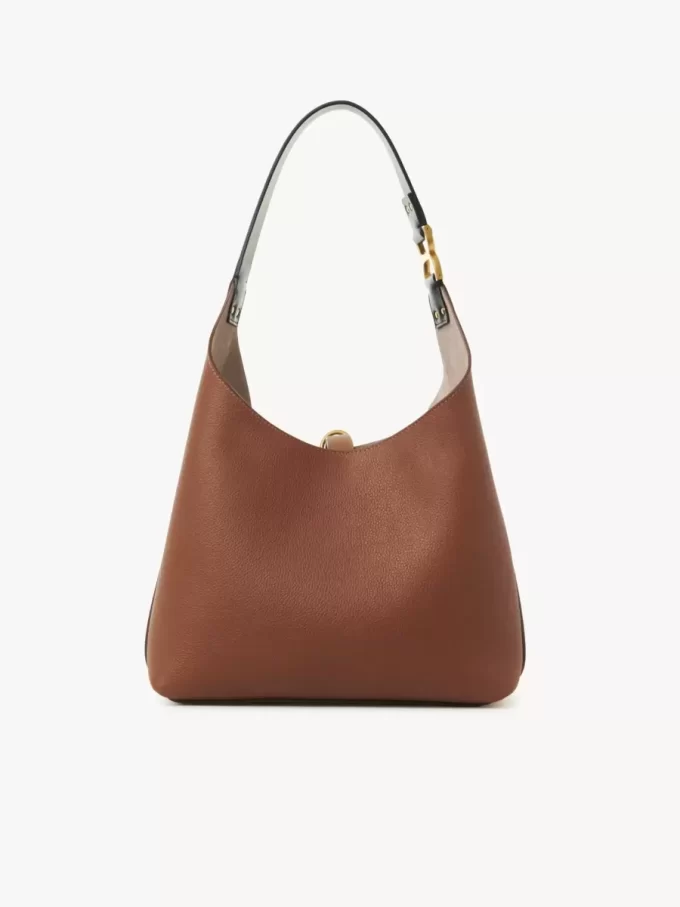 Kleine Marcie Hobo-Tasche aus genarbtem Leder