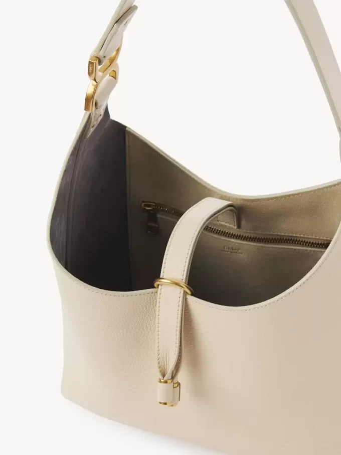 Kleine Marcie Hobo-Tasche aus genarbtem Leder