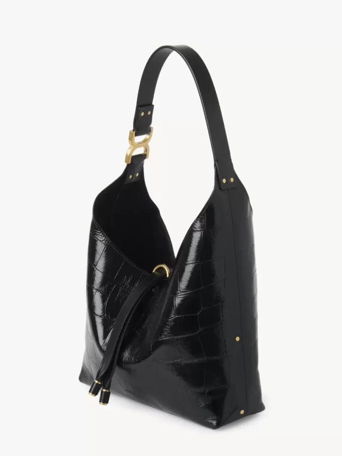 Kleine Marcie Hobo-Tasche aus Leder mit Kroko-Effekt Kleine Marcie Hobo-Tasche aus Leder mit Kroko-Effekt