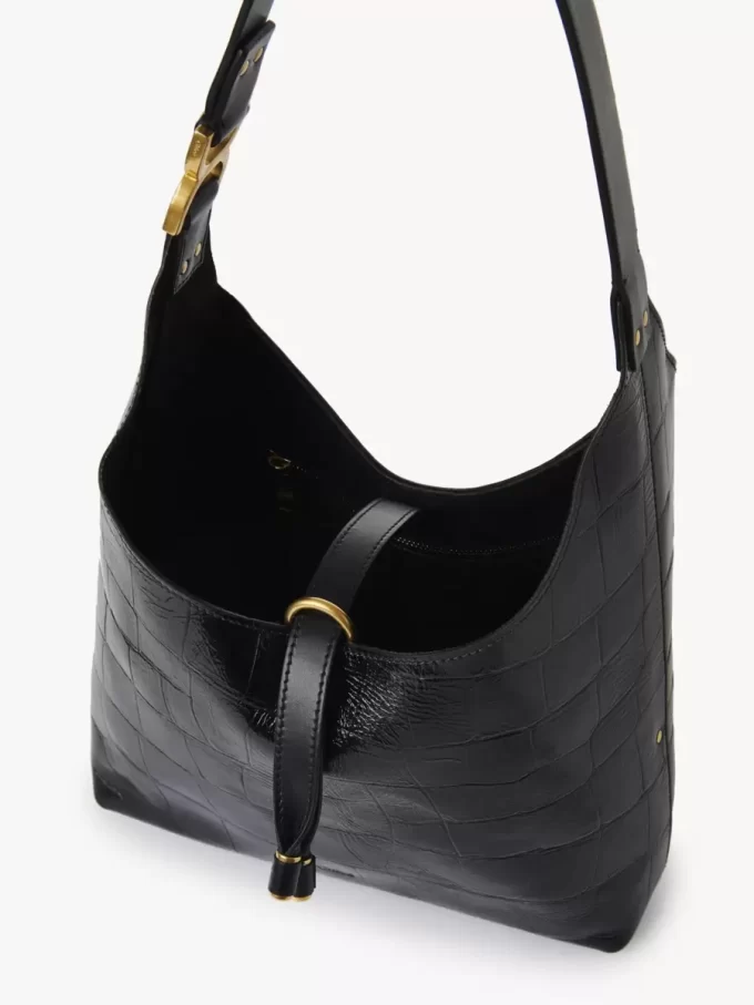 Kleine Marcie Hobo-Tasche aus Leder mit Kroko-Effekt Kleine Marcie Hobo-Tasche aus Leder mit Kroko-Effekt