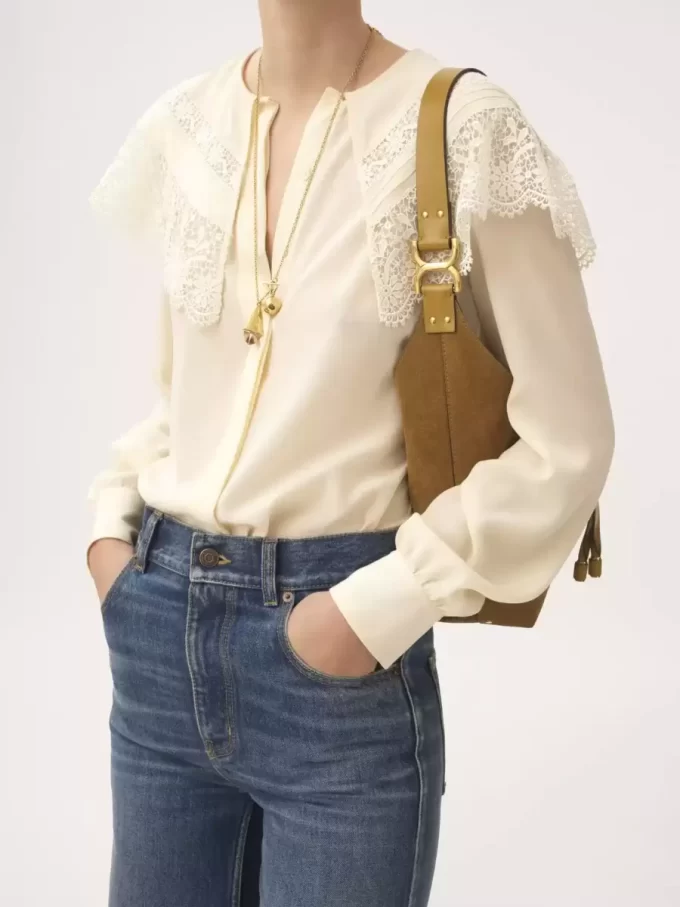 Kleine Marcie Hobo-Tasche aus Wildleder