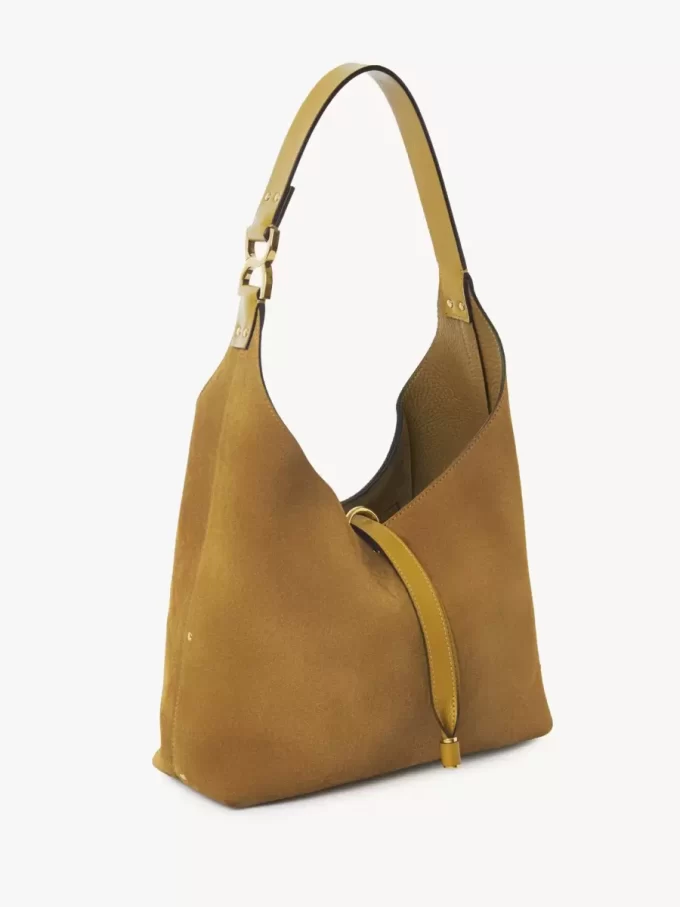 Kleine Marcie Hobo-Tasche aus Wildleder