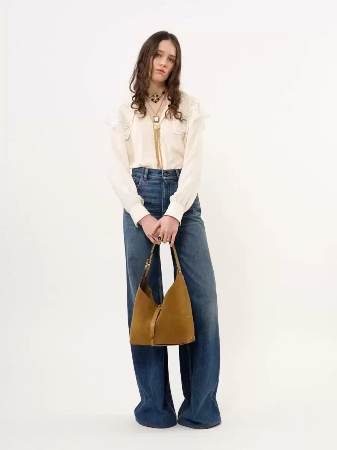 Kleine Marcie Hobo-Tasche aus Wildleder