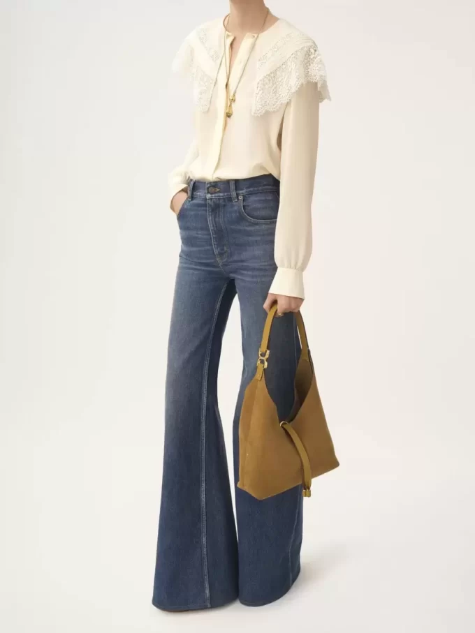 Kleine Marcie Hobo-Tasche aus Wildleder
