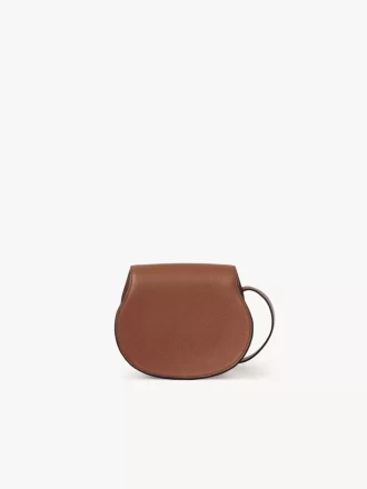 Kleine Marcie Satteltasche aus genarbtem Leder