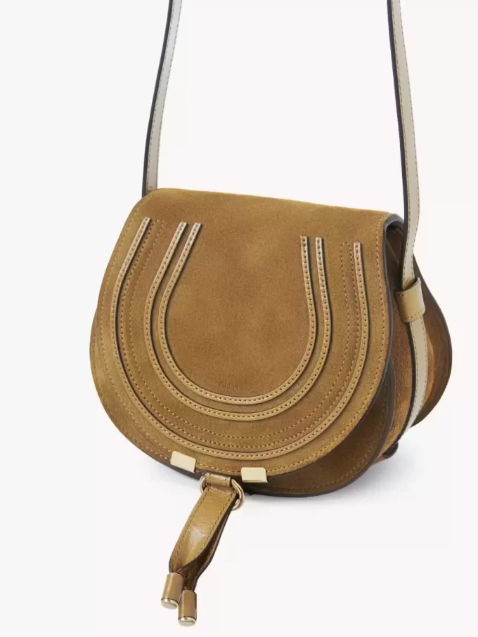 Kleine Marcie Satteltasche aus Wildleder