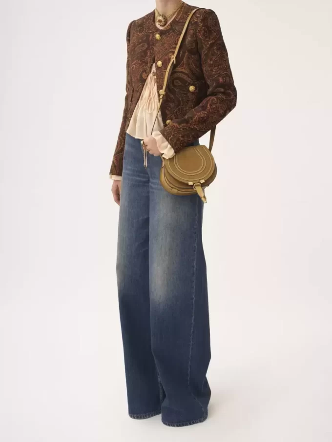 Kleine Marcie Satteltasche aus Wildleder