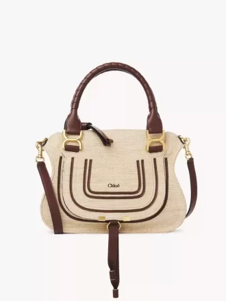 Kleine Marcie-Tasche aus Fasern mit Bast-Effekt