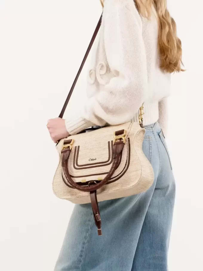Kleine Marcie-Tasche aus Fasern mit Bast-Effekt Kleine Marcie-Tasche aus Fasern mit Bast-Effekt