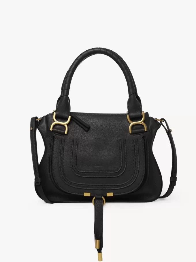 Kleine Marcie-Tasche aus genarbtem Leder Kleine Marcie-Tasche aus genarbtem Leder
