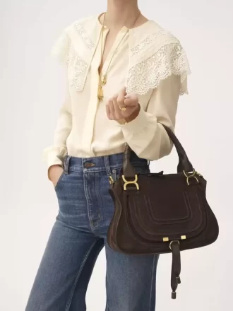 Kleine Marcie-Tasche aus Wildleder
