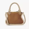 Kleine Marcie-Tasche aus Wildleder und Lammfell Kleine Marcie-Tasche aus Wildleder und Lammfell
